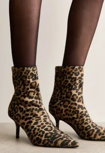 Классические ботильоны с леопардовым принтом New Look, Dark Brown