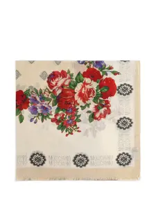 Шарф с цветочным принтом Moschino, нейтральный