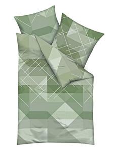 Jack Комплект постельного белья из фланели, 2 предмета, 135x200 см, линейный, оливковый цвет