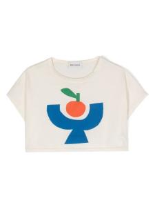 Bobo Choses футболка с принтом Tomato Plate, нейтральный цвет