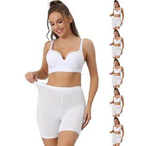 Набор из 6 женских трусов-шорт mid-thigh boxer с полным покрытием Inspire Chic, White