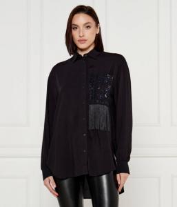 Рубашка женская Desigual свободного кроя с декором, черный