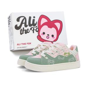 ALI THE FOX Женские скейтерские кроссовки низкие гуава розовый/светло-желтый/бежево-розовый/голубой, цвет Light Blue