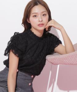 Блузка с кружевными рукавами-баллонами Jill By Jill Stuart, цвет Black