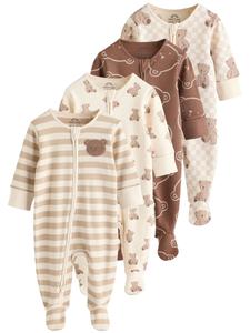 Пижама Next, светло-бежевый/коричневый/светло-коричневый