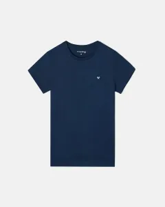 Детская футболка с коротким рукавом и мини-логотипом Silbon, темно-синий