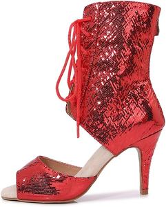 Generic Женские босоножки и ботильоны JXUZY с каблуками-стойками, сексуальные с вырезами, для вечернего платья и выпускного