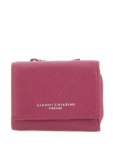 Кошелек из зернистой кожи GIANNI CHIARINI, розовый