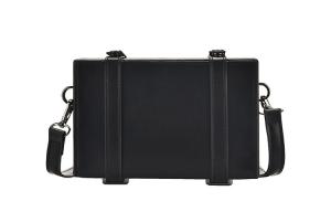 Сумка-почтальон через плечо кросс-боди унисекс черный/коричневый HAWA, вертикальные полосы кофе