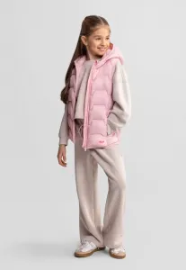 Легкая толстовка с капюшоном и застежкой-молнией без рукавов. Minoti, Light Pink