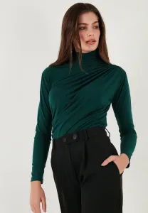 Облегающий топ с длинными рукавами Lela, Dark Green Melange