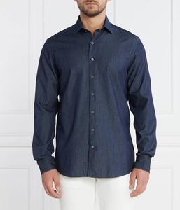 Рубашка разрезана, стираный деним Regular fit Oscar Jacobson, синий