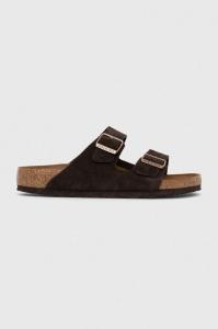 Замшевые тапочки Arizona Birkenstock, коричневый
