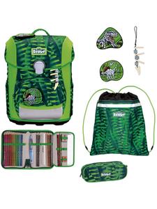 Scout Набор школьных сумок Neo, 4 предмета, Danger Dino, зеленый