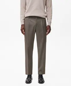 Мужские брюки-карго Slim Fit из термолита MANGO, Medium Brown