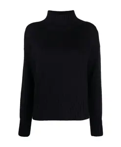 Свитер из мериносовой шерсти темно-синего цвета Drumohr, черный