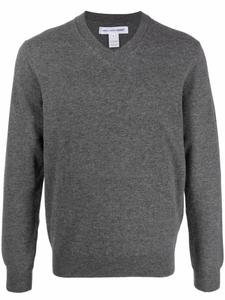 Comme Des Garçons Shirt джемпер тонкой вязки с V-образным вырезом, серый