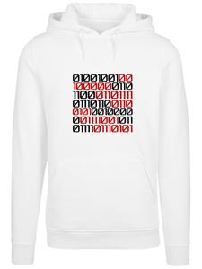 Толстовка F4NT4STIC I Love You 01001001 Binary Code Valentinstag, белый