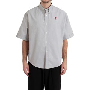 Рубашка с вышитым логотипом Ami De Coeur от Ami Paris AMIPARIS, серый