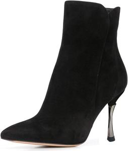 Женские элегантные ботильоны FSJ с V-образным вырезом, заостренным носком, тонким высоким каблуком и короткой длиной, с боковой молнией, вечерние туфли для женщин, размер 4-15 US