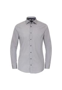 Мужская деловая рубашка с принтом, облегающая боди Venti, коричневый