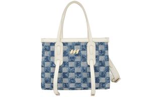 MQ Сумка-шоппер из ткани с полиуретановым покрытием, Denim Plaid