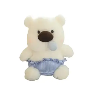 Плюшевая кукла Snotty Bear высотой 23см/35см/45см OU DI PIG, синий