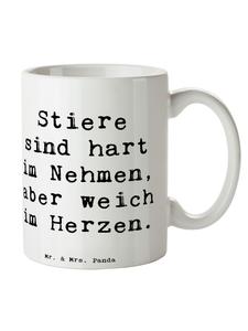Кружка с надписью "бычье сердце" белого цвета Mr. & Mrs. Panda