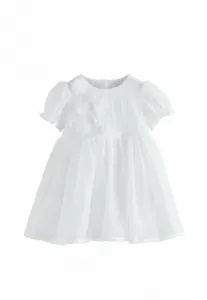 Коктейльное платье/платье для вечеринки с цветочной бутоньеркой, прямого кроя. Next, White