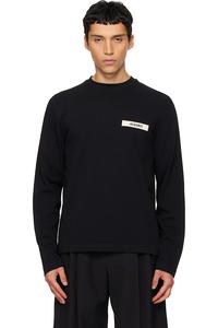 Футболка с длинными рукавами из грогрена Jacquemus, черный