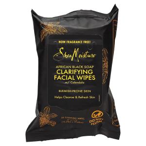 Очищающие салфетки для лица с африканским черным мылом, 30 очищающих салфеток SheaMoisture