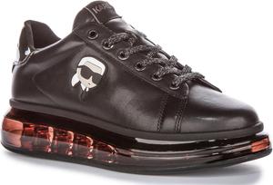 Женские кроссовки KARL LAGERFELD Kapri Maison высокие Бело-серебристые