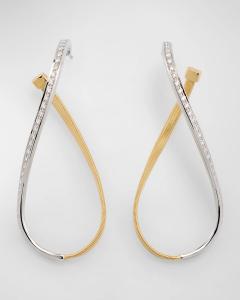 Серьги Marrakech из желтого золота 18 карат, витые, средние, неправильной формы Marco Bicego