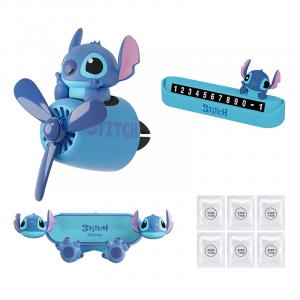 Ароматизатор для автомобиля ароматерапия Disney, Combo Set [Stitch + Car Mount + Parking Sign]