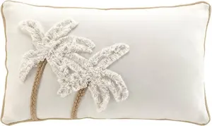 Декоративная подушка из хлопка с пуговицами в виде пальмы, 30 х 50 см. Douceur d'interieur