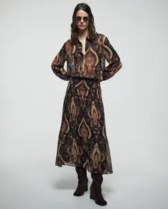 Расписная юбка Sfera, коричневый