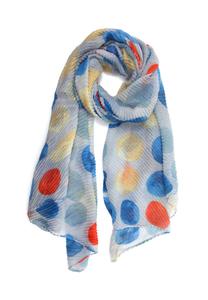 Плиссированный шарф Palila с разноцветными кругами Collezione alessandro, мультиколор