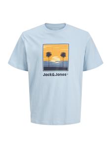 JACK & JONES Футболка 'JJPERRY' в цвете Navy, Sky Blue