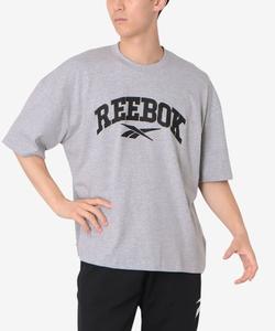 Футболка с большим логотипом Reebok, светло-серый