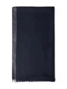 Шарф с бахромой Brunello Cucinelli, синий