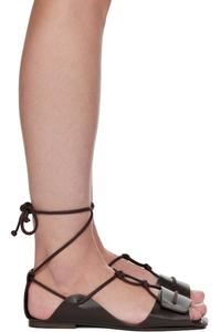 Коричневые сандалии Opanka Flat LEMAIRE