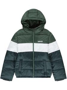Levi's Kids Стеганая куртка зелено-белого цвета