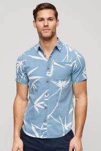 Винтажная ткацкая рубашка с короткими рукавами Superdry, синий