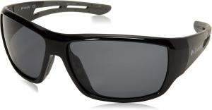 Мужские солнцезащитные очки Columbia Utilizer Wrap, Shiny Black W/Grey Rubber Polarized