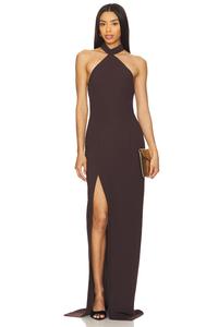X revolve платье "королева" Amanda Uprichard, cocoa