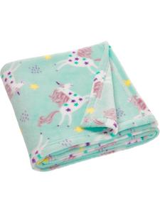 Playshoes Флисовое одеяло с единорогом мятного цвета