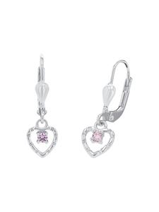 Amor Серьги из серебра 925 пробы, покрытые родием розового цвета
