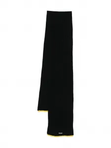 Шарф в рубчик Msgm, черный