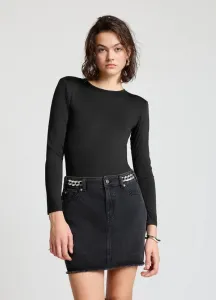 Однотонная футболка с длинным рукавом Calliope, Ultrablack