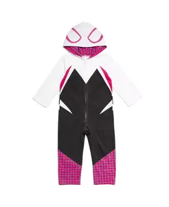 Детский комбинезон Marvel Spider-Gwen Ghost Spider с молнией для девочек, новорожденные и старше Spider-Man, белый